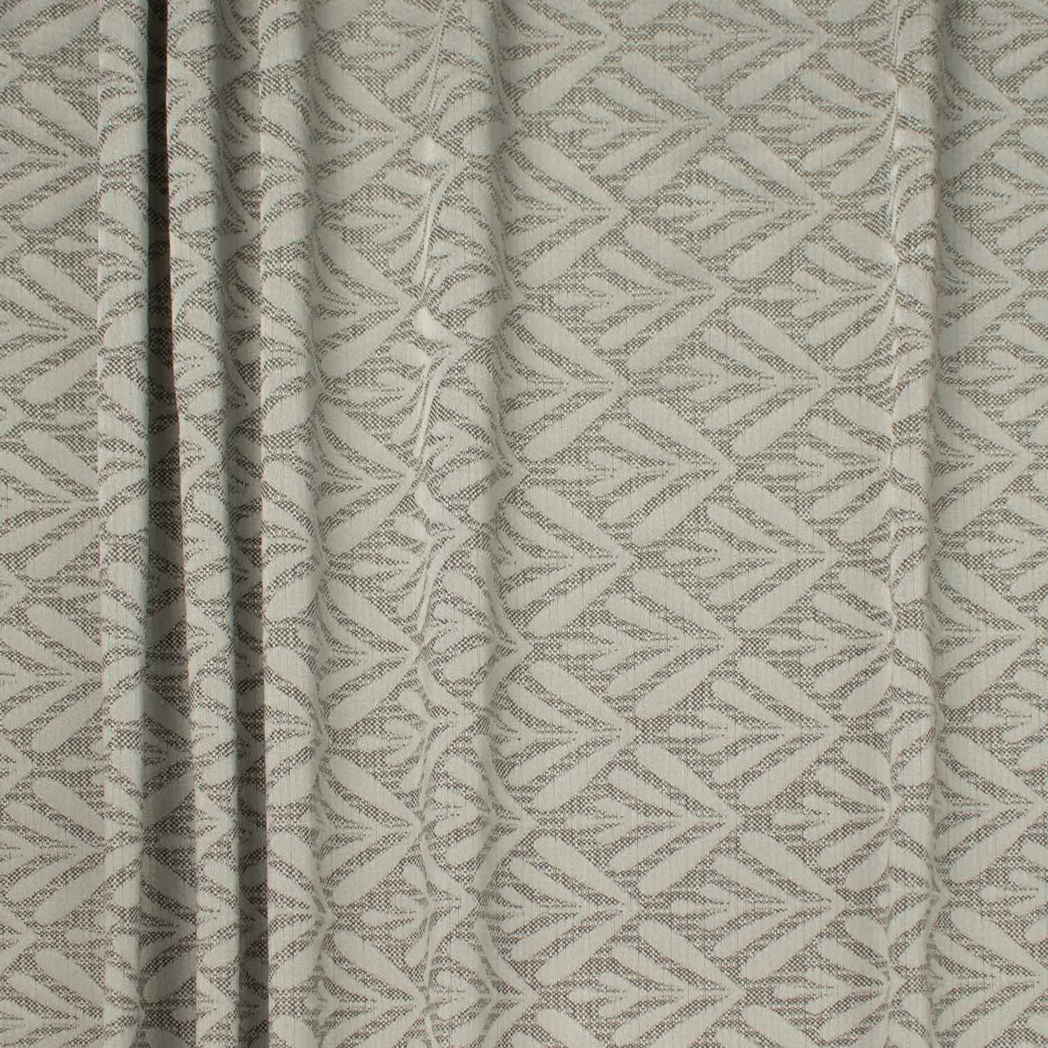 Turkish Curtaining/Upholstery Silver Leaves Geometirc Jacquard
