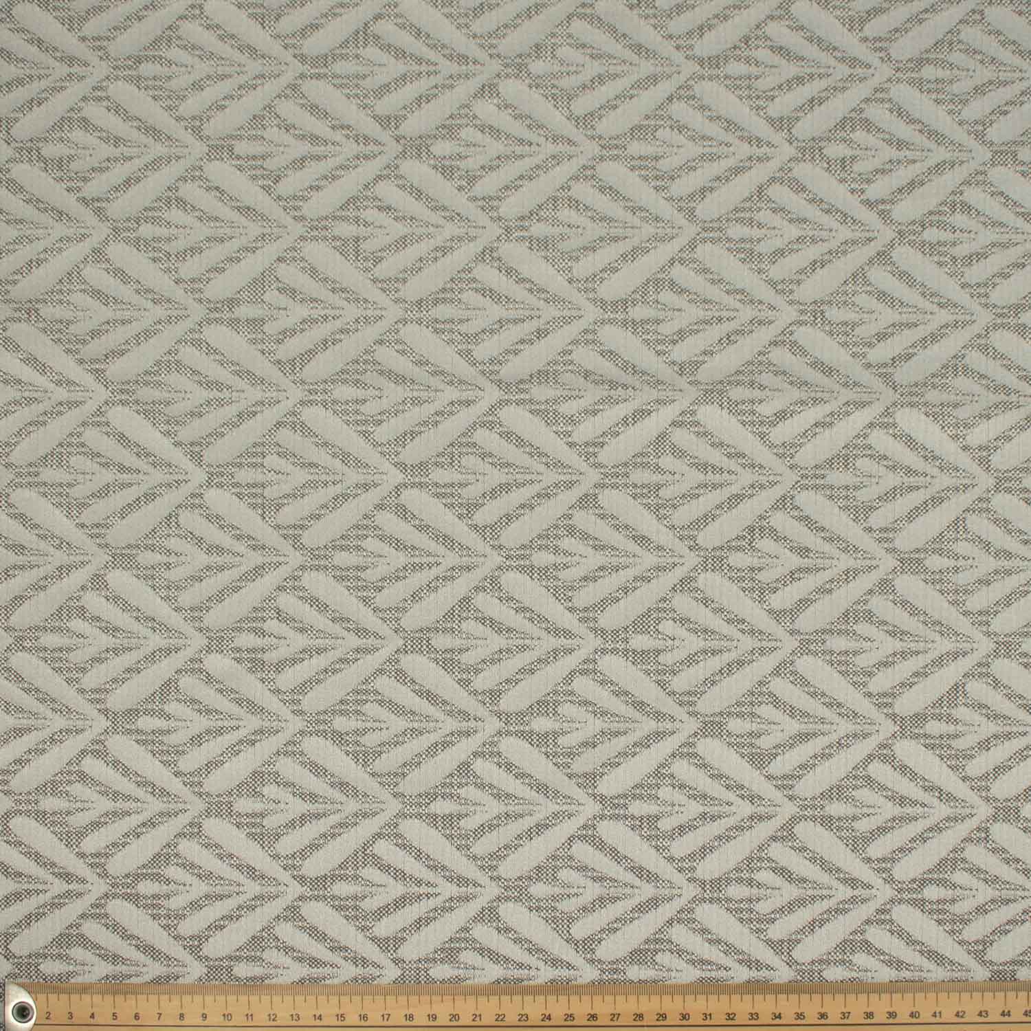 Turkish Curtaining/Upholstery Silver Leaves Geometirc Jacquard