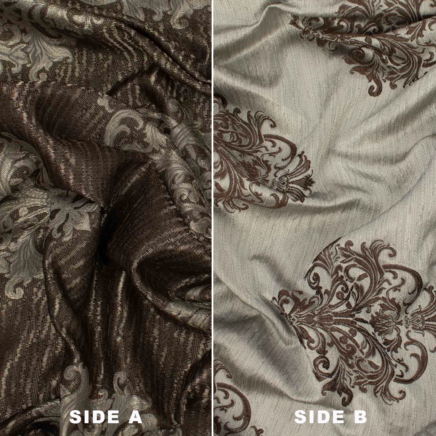 Turkish Curtaining/Upholstery Reversible Decor Damask Jacquard Des 1