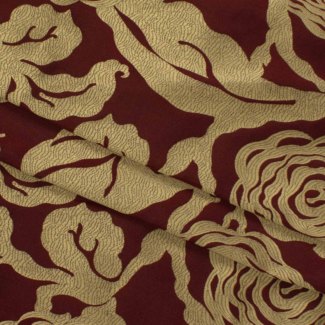 Turkish Curtaining/Upholstery Embroidered Reversible Roses Brocade