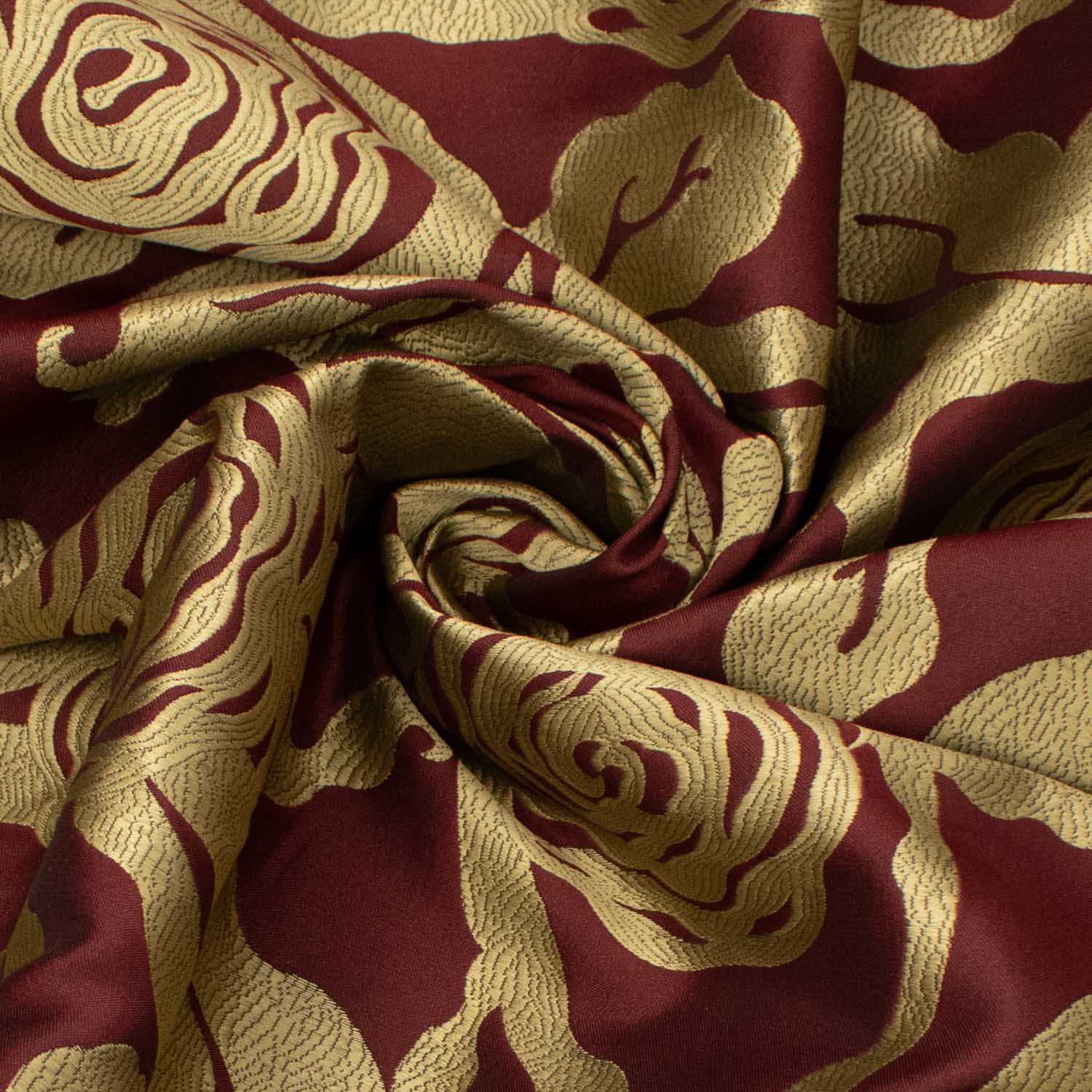 Turkish Curtaining/Upholstery Embroidered Reversible Roses Brocade