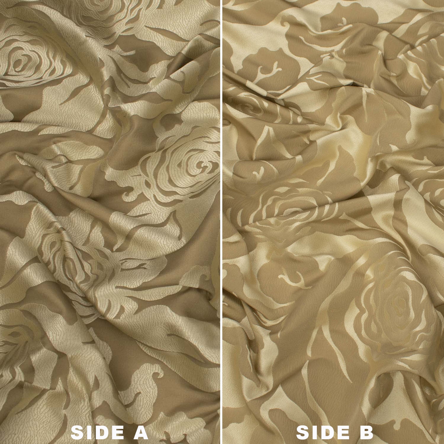 Turkish Curtaining/Upholstery Embroidered Reversible Roses Brocade