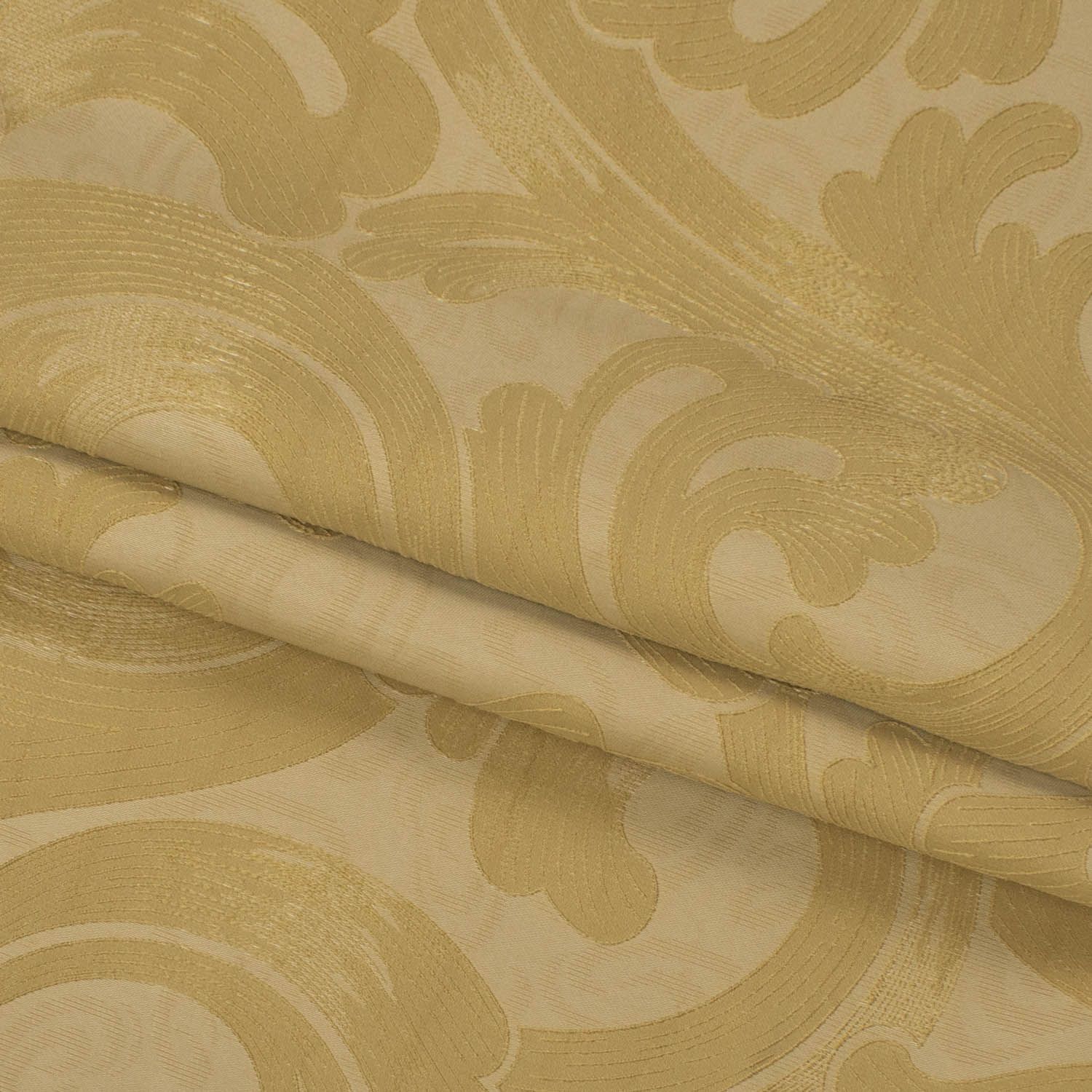 Turkish Curtaining/Upholstery Embroidered Gold Vines Jacquard