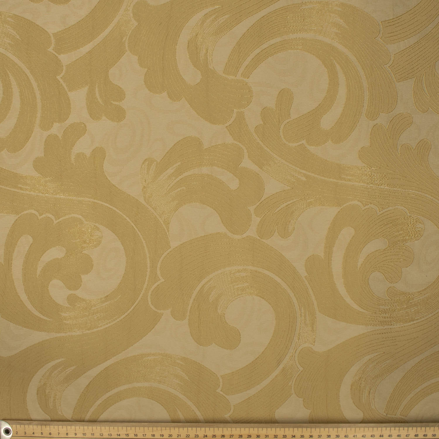 Turkish Curtaining/Upholstery Embroidered Gold Vines Jacquard