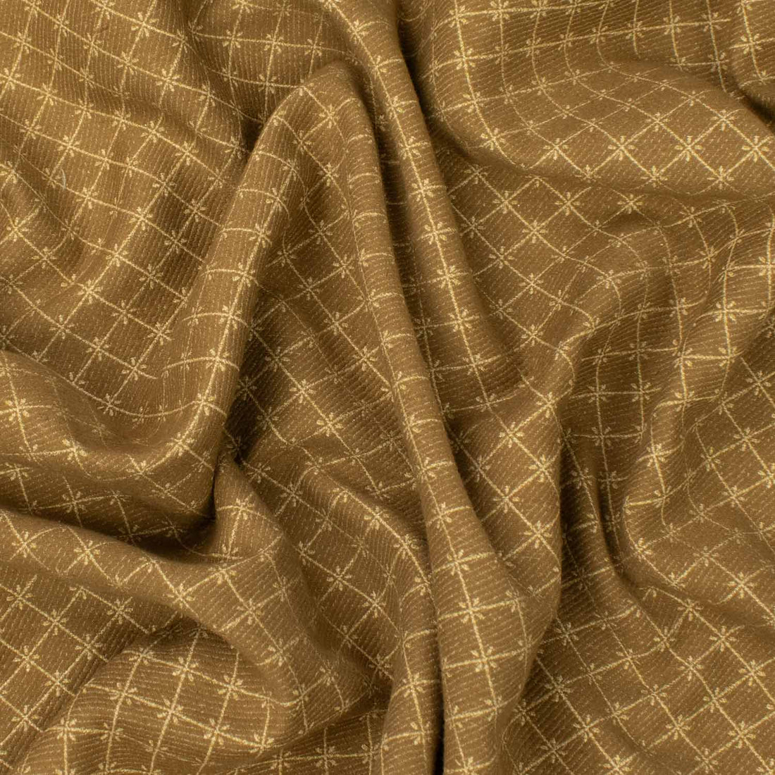 Turkish Curtaining/Upholstery Mustard Geometirc Jacquard