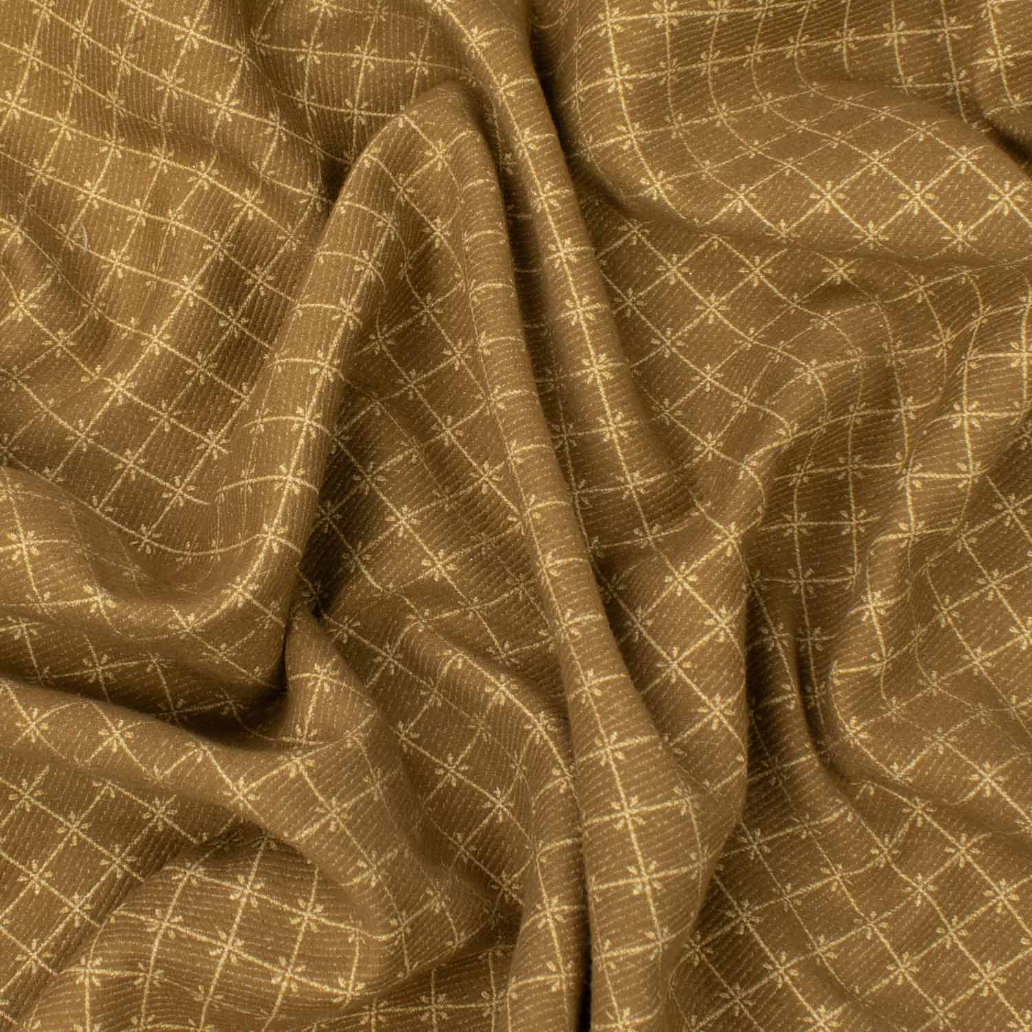 Turkish Curtaining/Upholstery Mustard Geometirc Jacquard