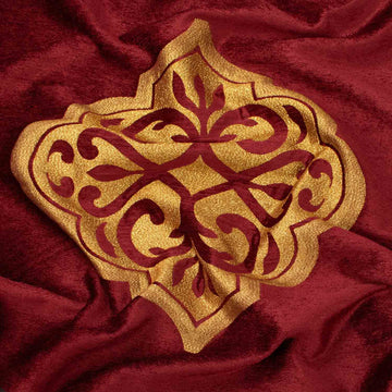 Turkish Curtaining/Upholstery Glitter Vintage Floral Reversible Chenille Brocade