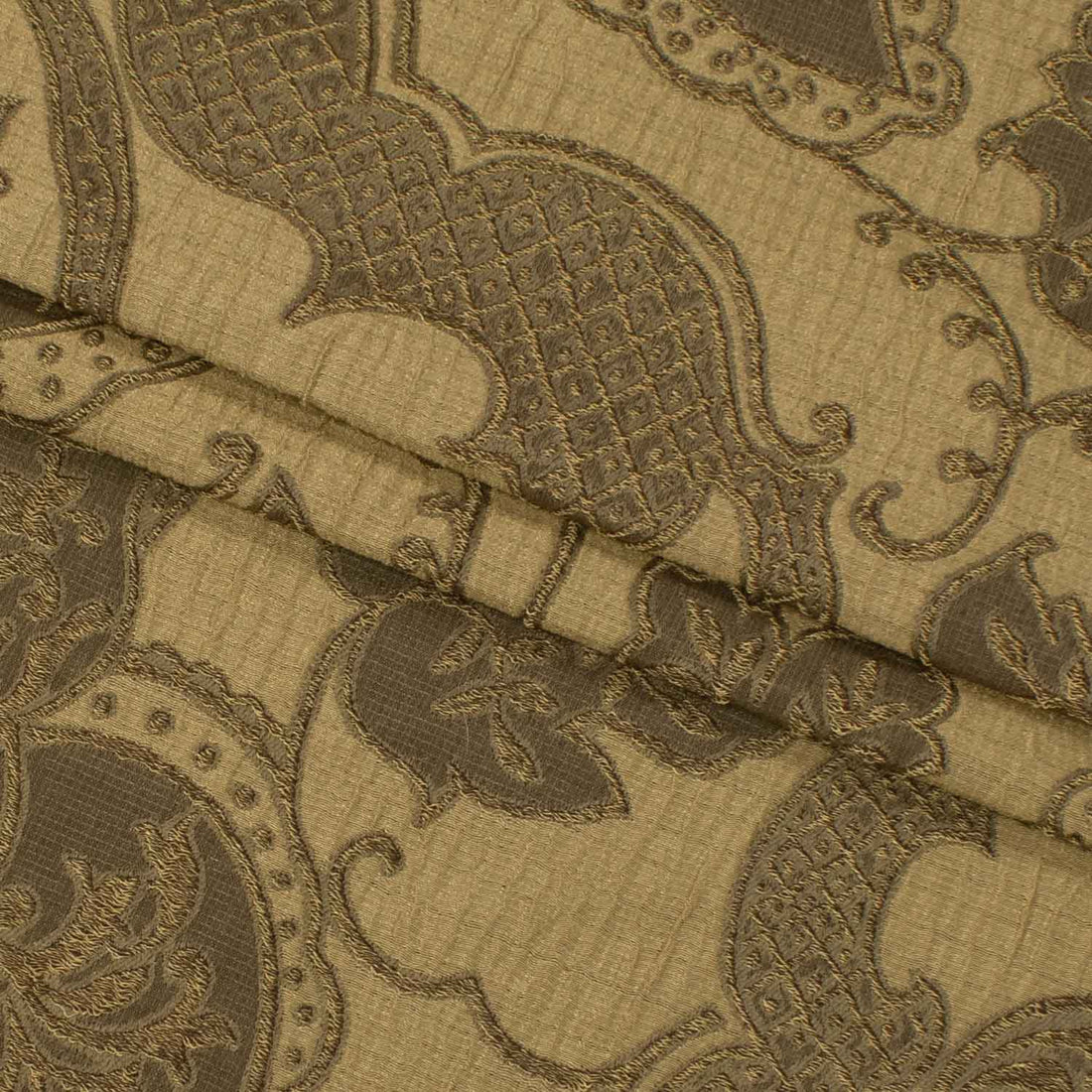 Turkish Curtaining/Upholstery Beige Vines Brocade