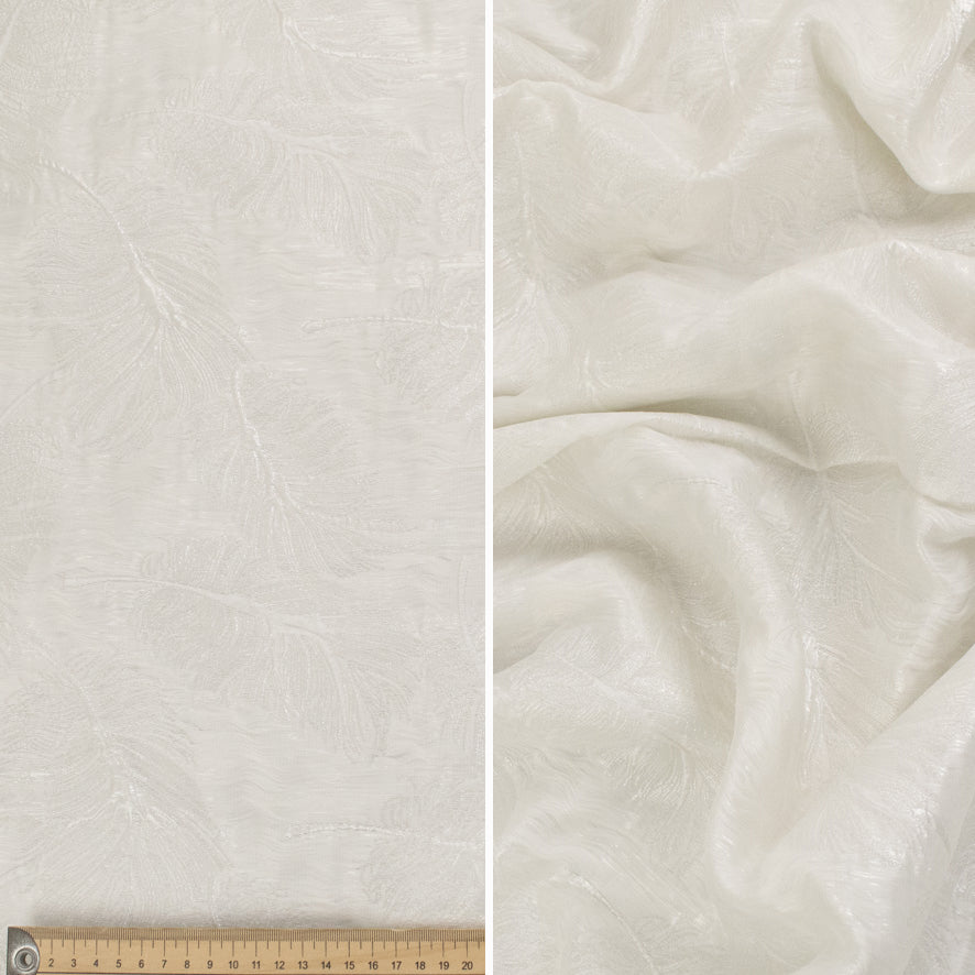 3D Textured Metallic Feather Jacquard Brocade 280cm