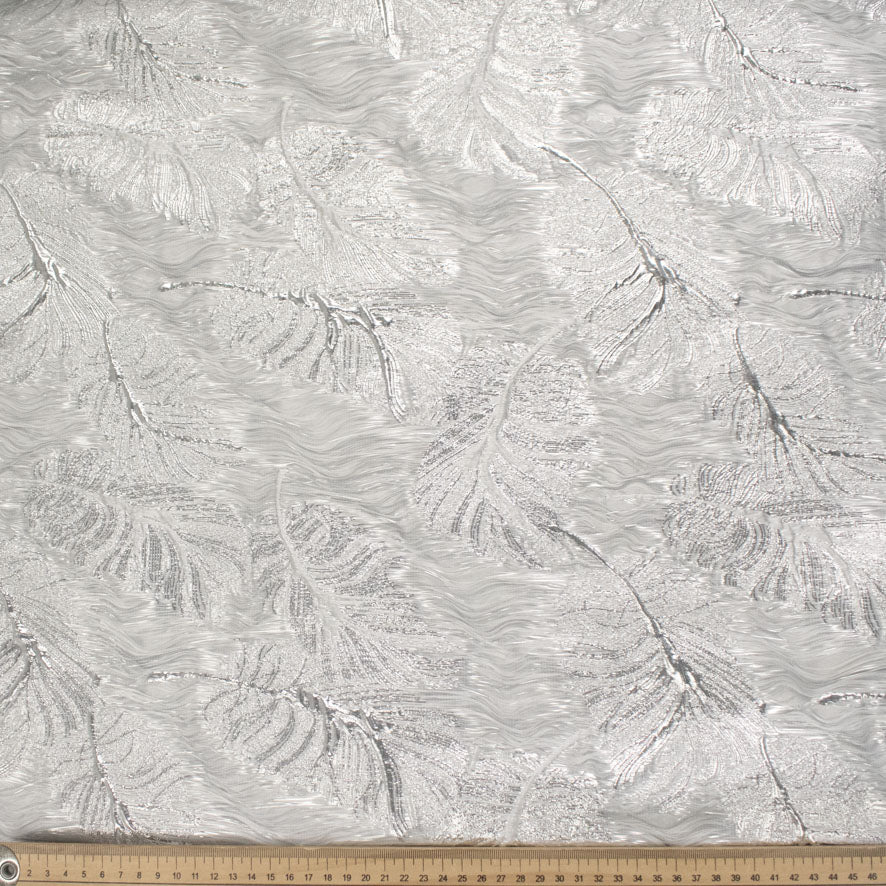 3D Textured Metallic Feather Jacquard Brocade 280cm