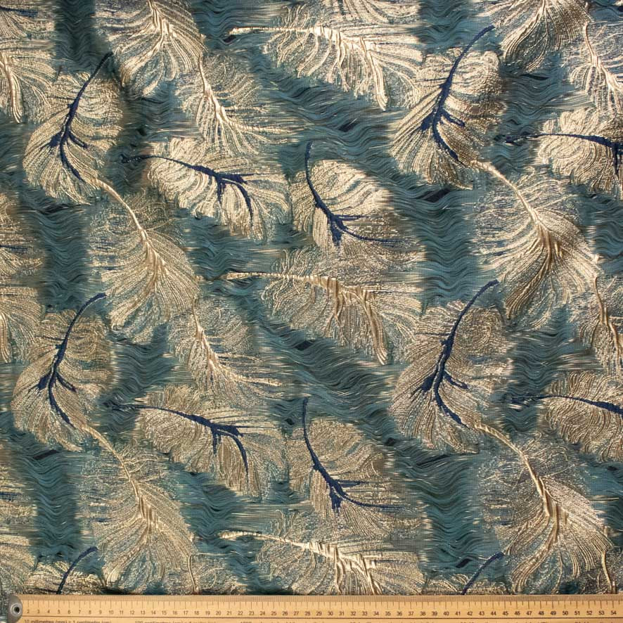3D Textured Metallic Feather Jacquard Brocade 280cm