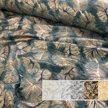 3D Textured Metallic Feather Jacquard Brocade 280cm