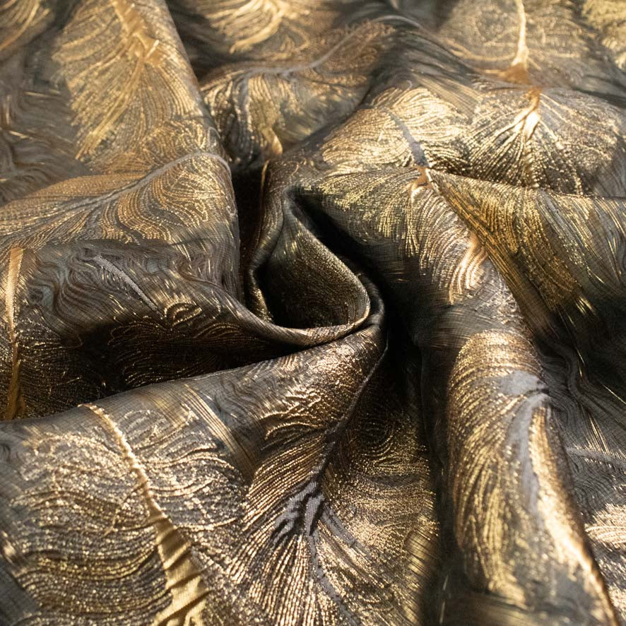 3D Textured Metallic Feather Jacquard Brocade 280cm