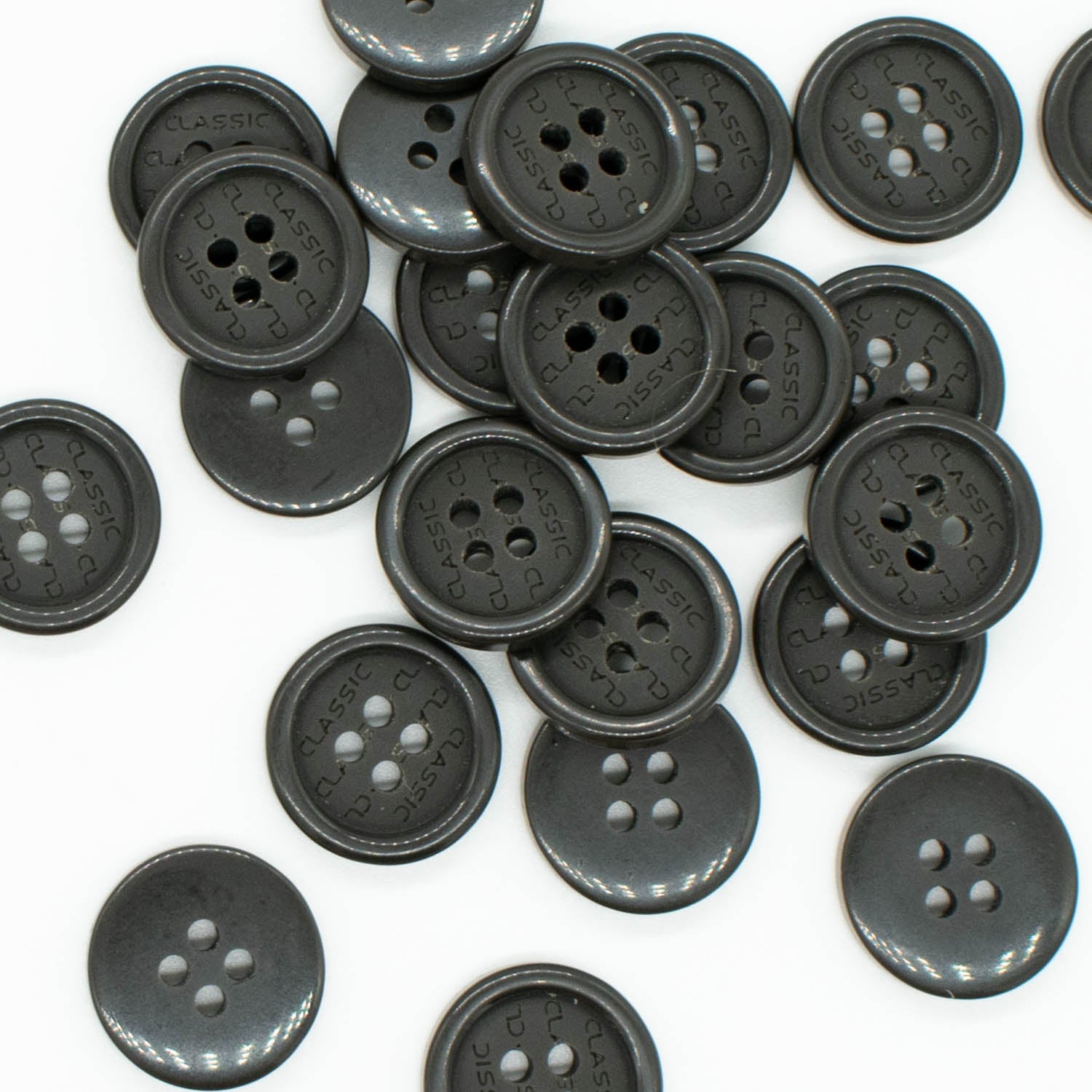 4 Hole Classic Letter Shirt Button