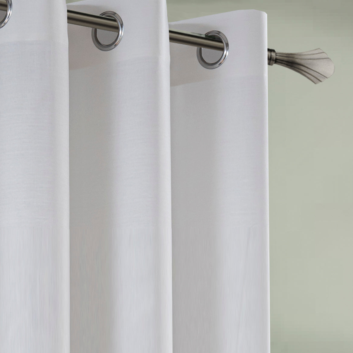 Magnolia Bloom Floral Printed Eyelet Ready to Hang Curtain