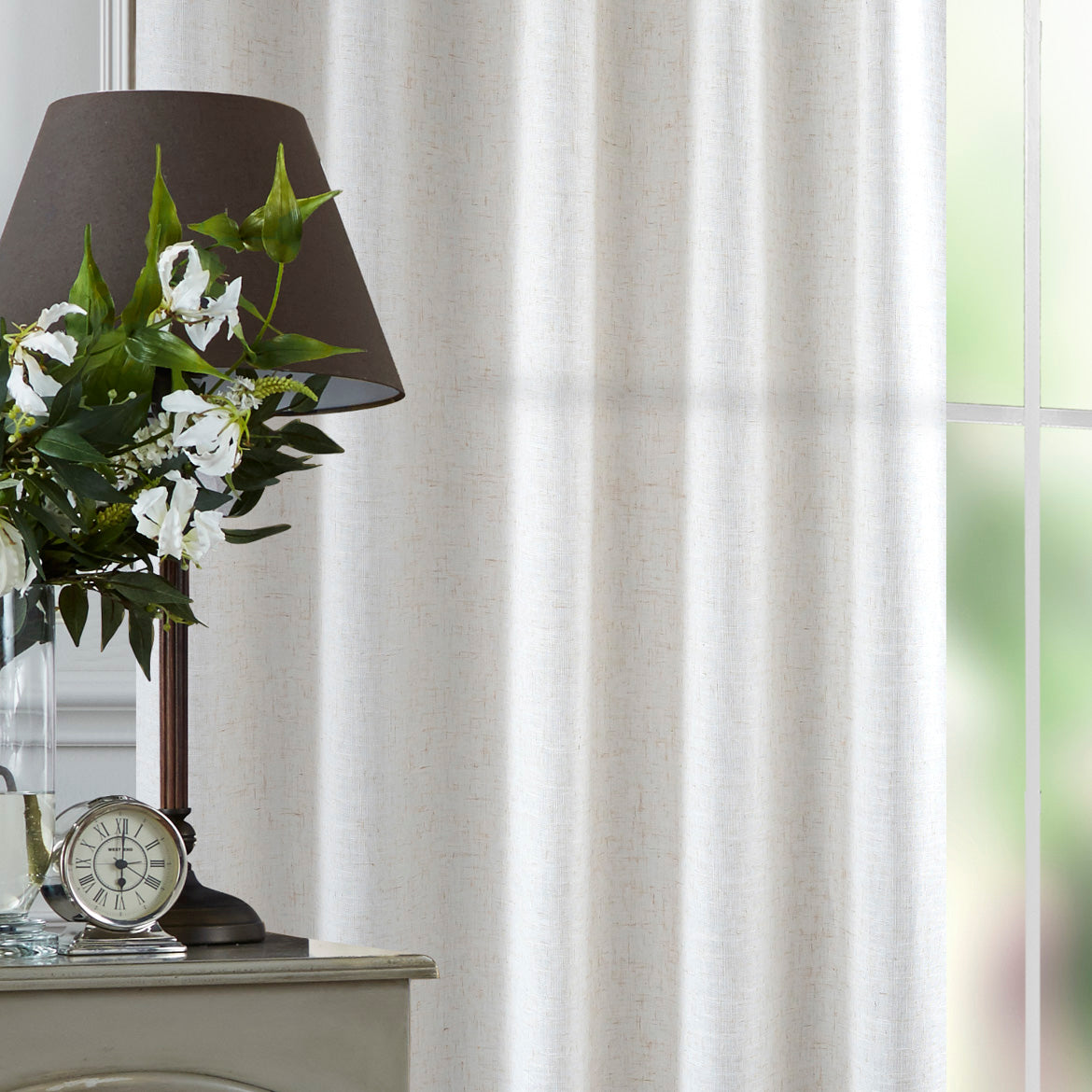 St Tropez Linen Blend Concealed Tab Ready to Hang Curtain
