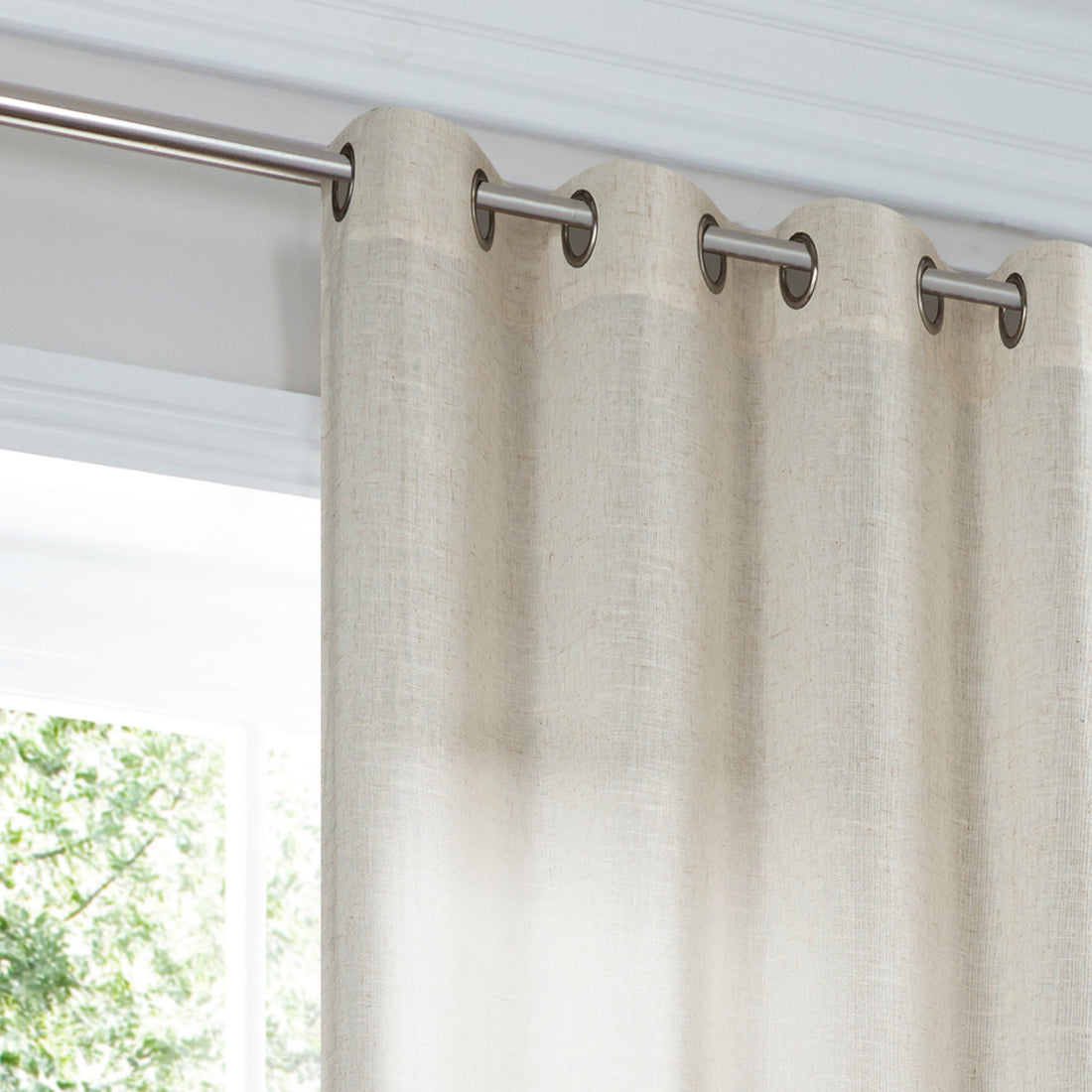 St Tropez Linen Blend Eyelet Curtain