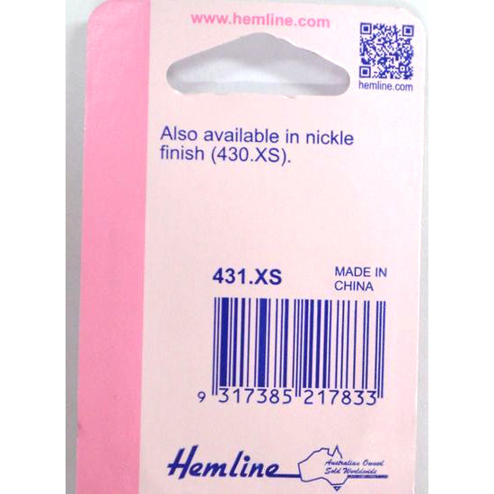 Hemline Hook & Bar Skirt Fastener - Mini 3 Sets in Black