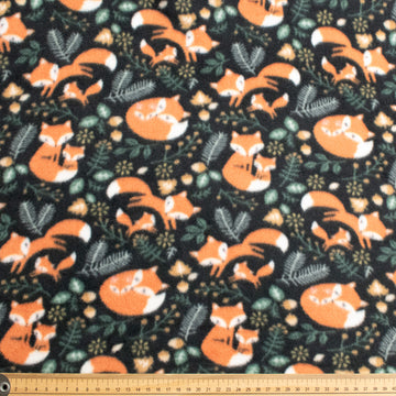 Woodland Fox Printed Polar Fleece