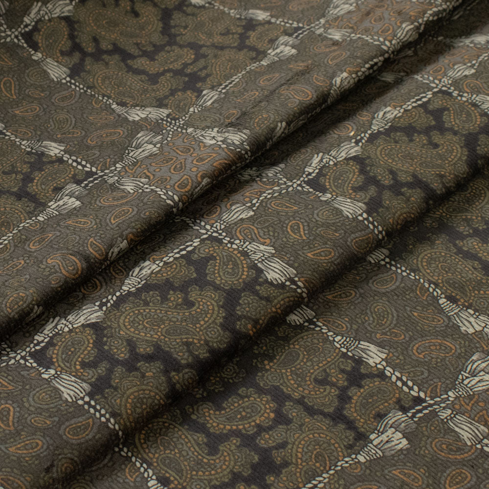 Hokkoh®Japanese Regal Paisley Printed Fine Pinwale Corduroy