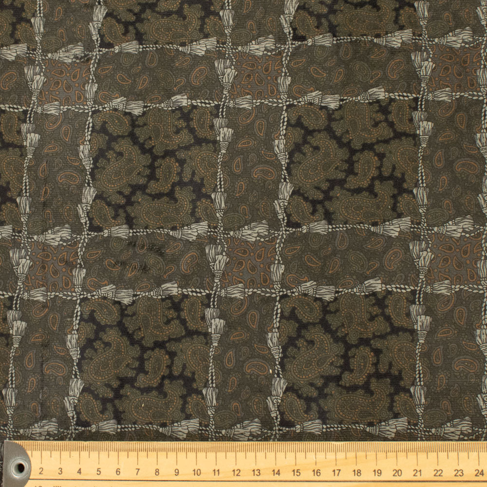 Hokkoh®Japanese Regal Paisley Printed Fine Pinwale Corduroy