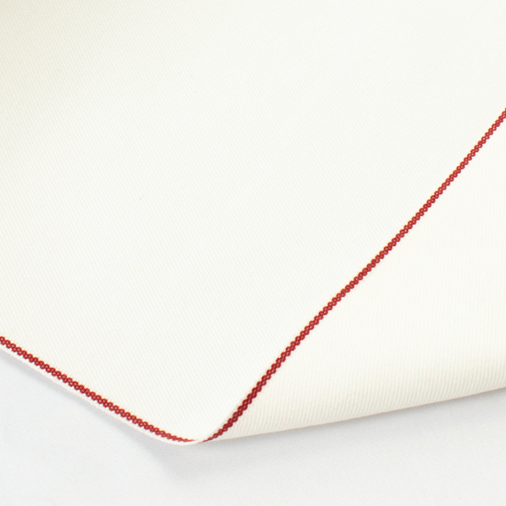 Kurabo® Japanese Selvedge Denim - Optical White Stretch with Rail Red Edge - 10z