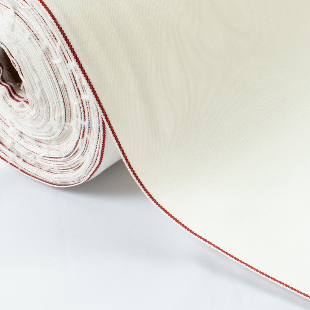 Kurabo® Japanese Selvedge Denim - Optical White Stretch with Rail Red Edge - 10z