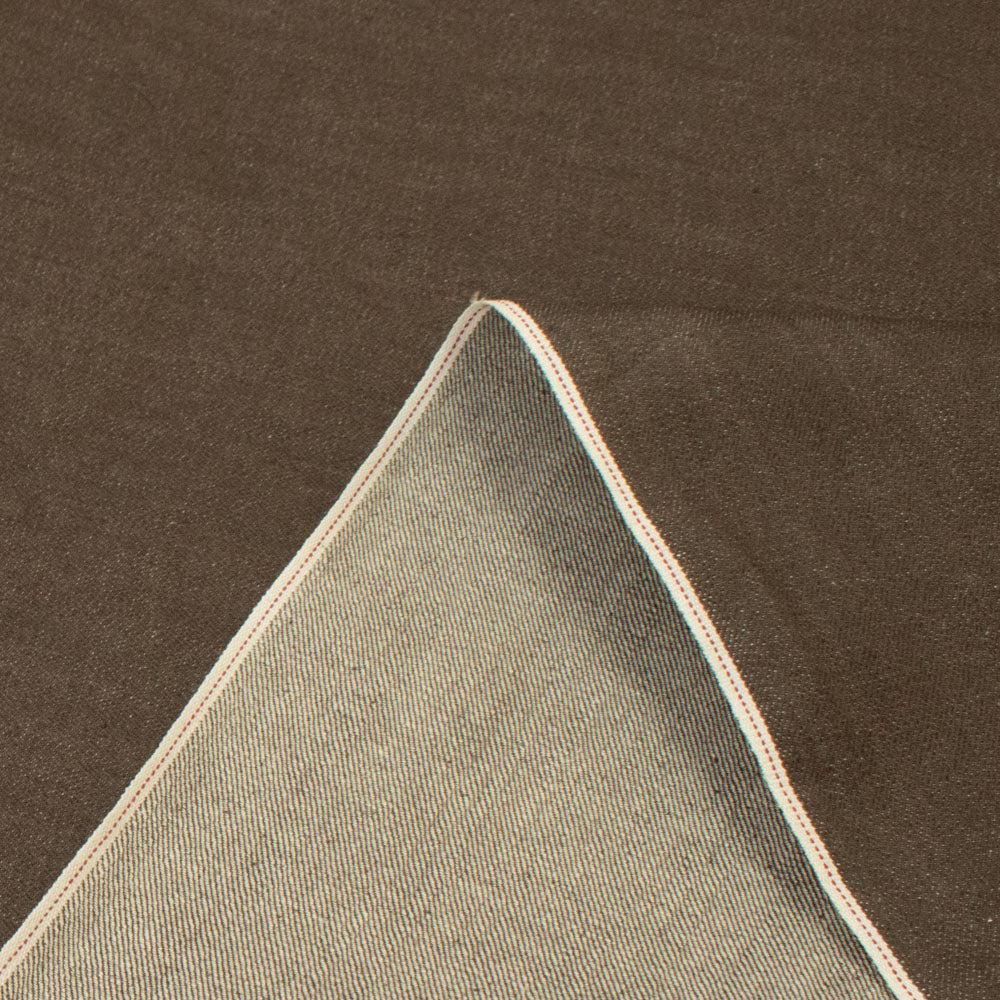 Kaihara® Japanese Selvedge Denim - Treebark Brown Stretch  - 12oz