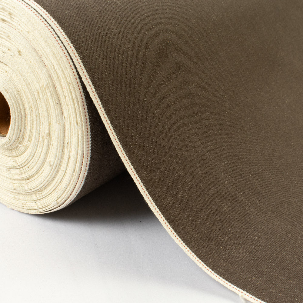 Kaihara® Japanese Selvedge Denim - Treebark Brown Stretch  - 12oz