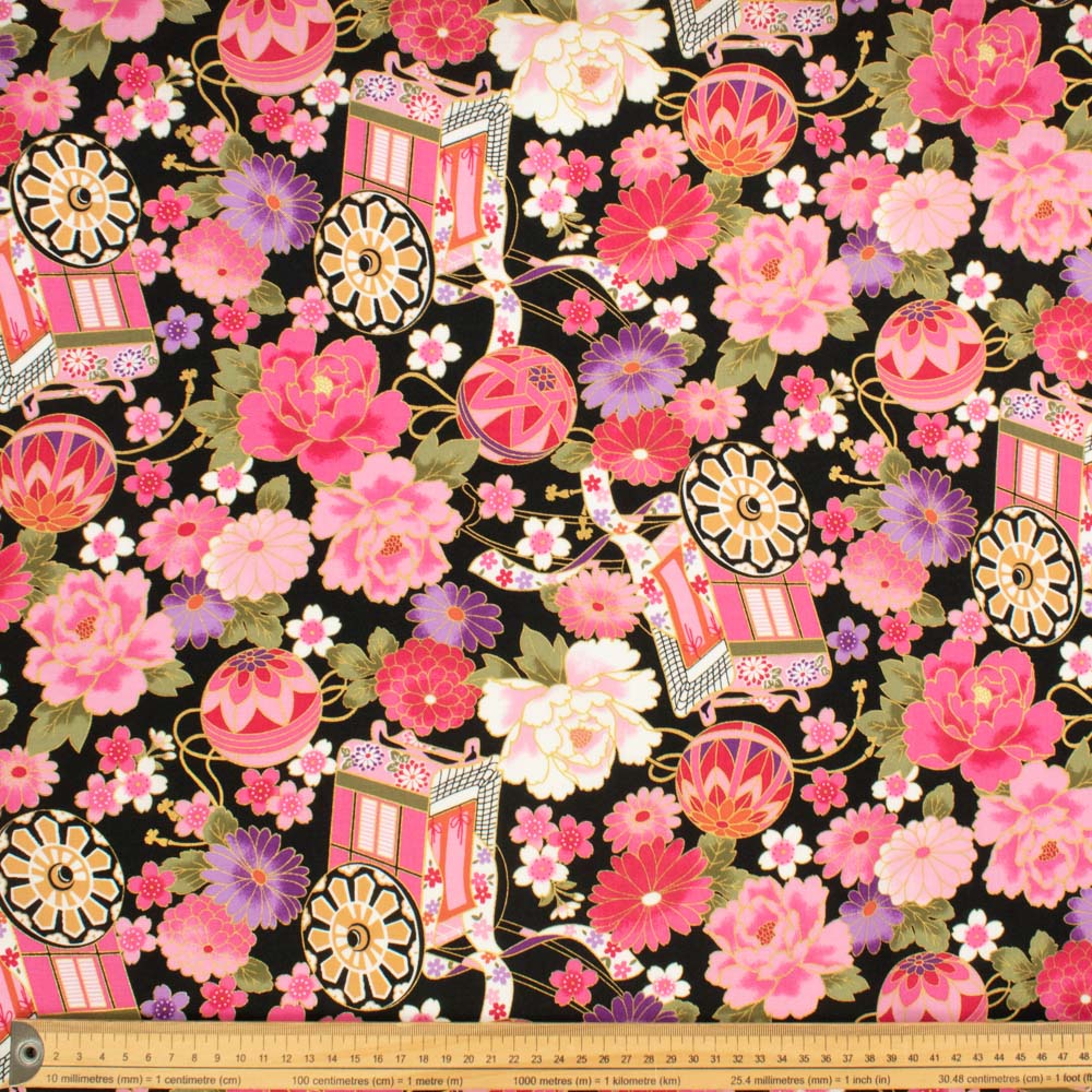 Japanese Yuzen-Style Cotton Prints