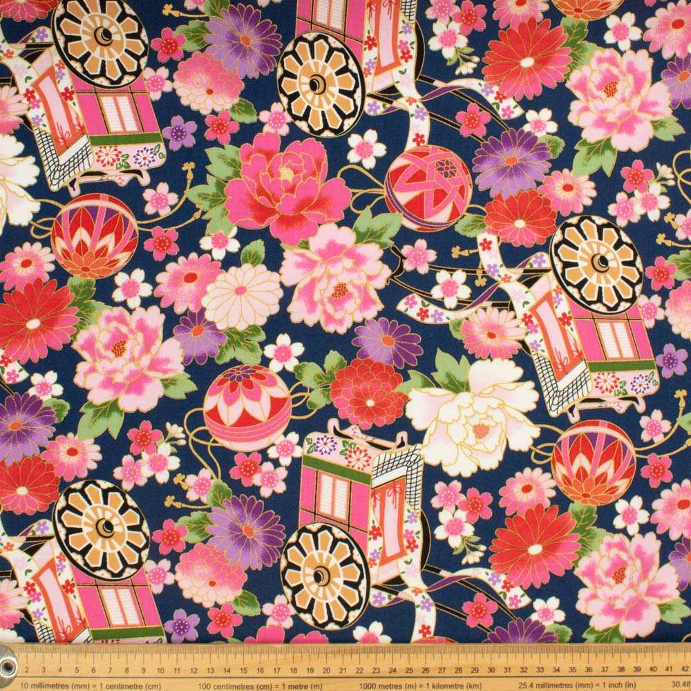Japanese Yuzen-Style Cotton Prints