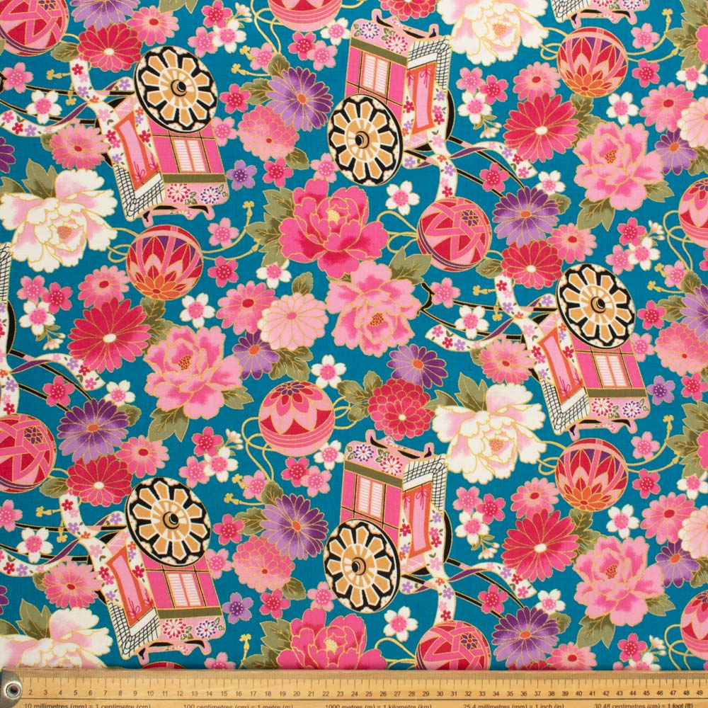 Japanese Yuzen-Style Cotton Prints