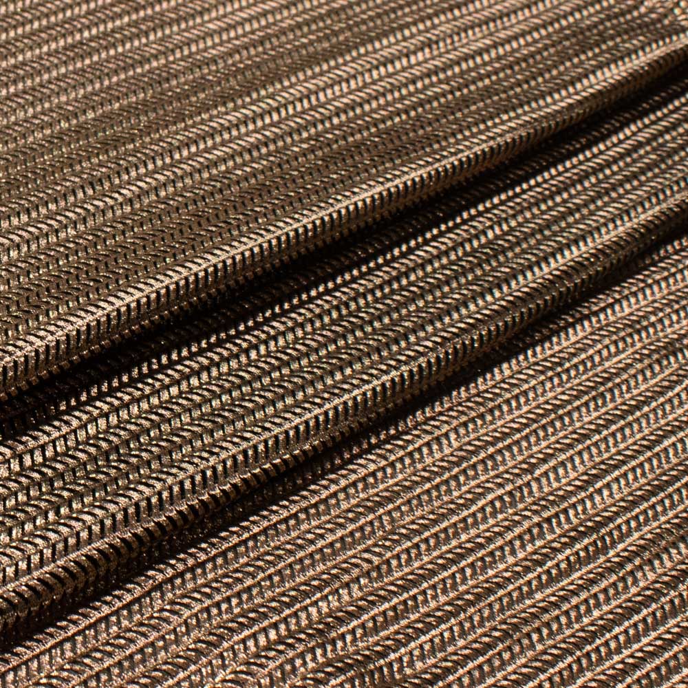 Soft Stretch Metallic Chevron Knit - Lurex Effect