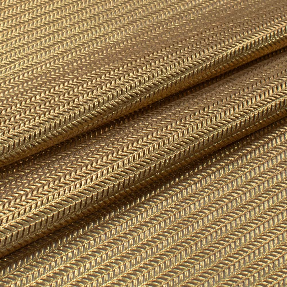 Soft Stretch Metallic Chevron Knit - Lurex Effect
