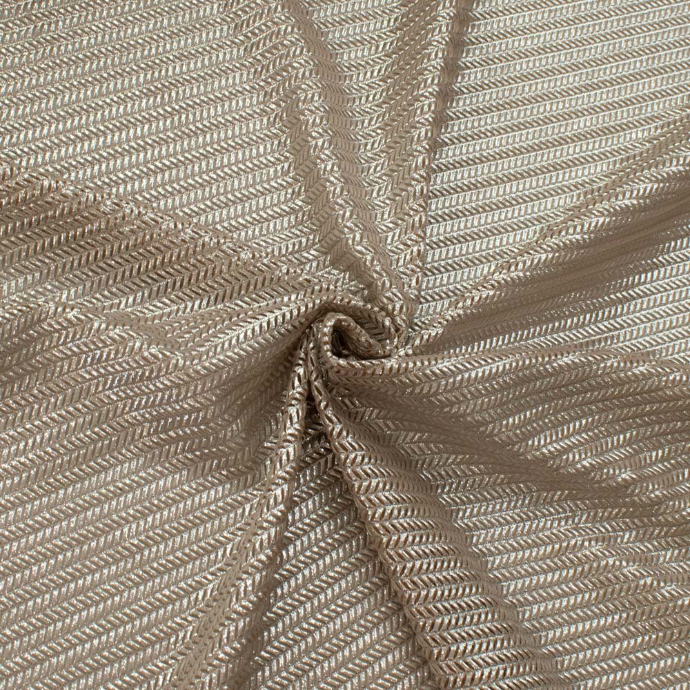 Soft Stretch Metallic Chevron Knit - Lurex Effect