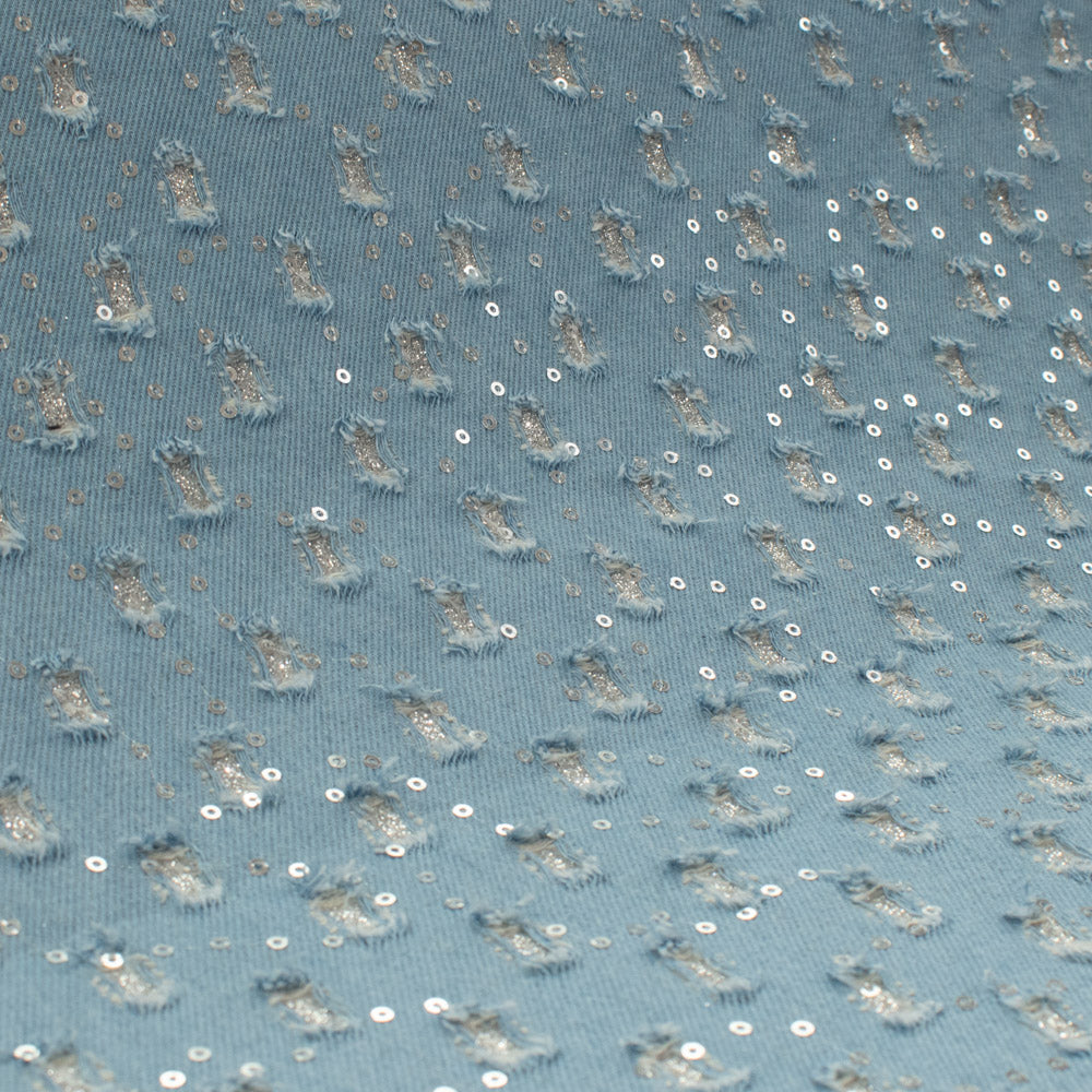 Glitter Cutout Sequin Denim