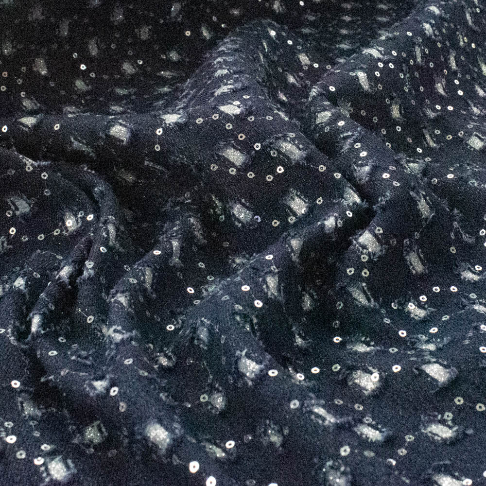 Glitter Cutout Sequin Denim