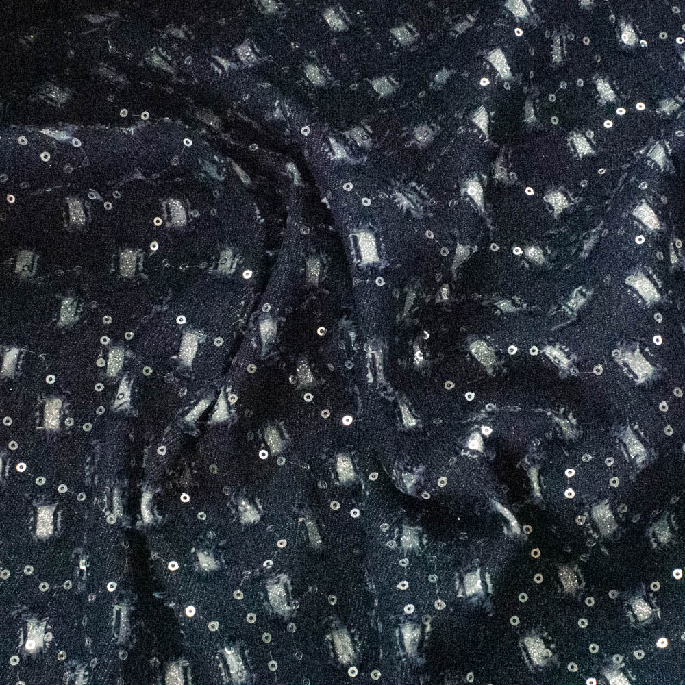 Glitter Cutout Sequin Denim