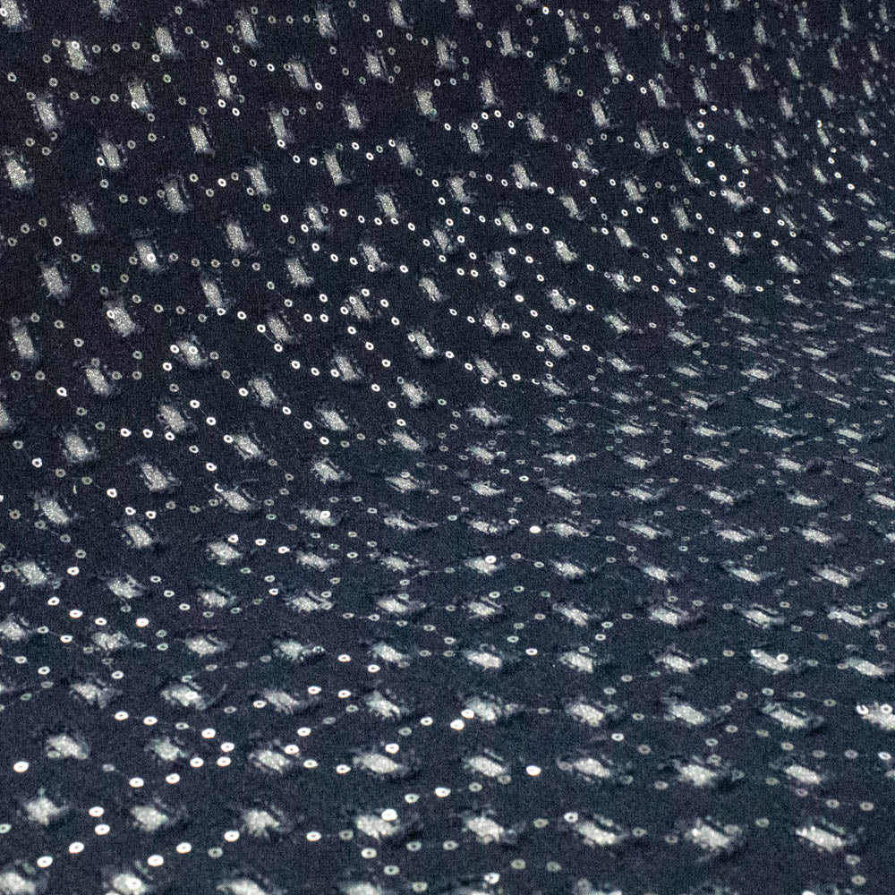 Glitter Cutout Sequin Denim