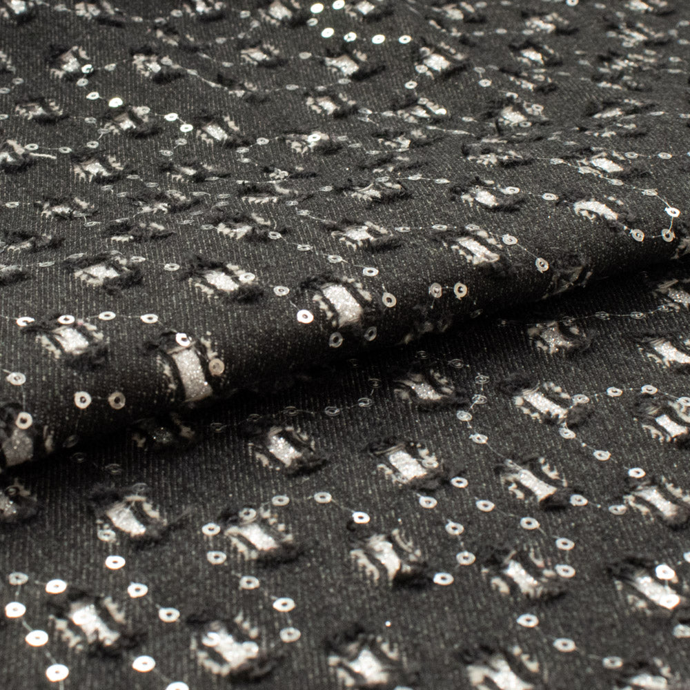 Glitter Cutout Sequin Denim