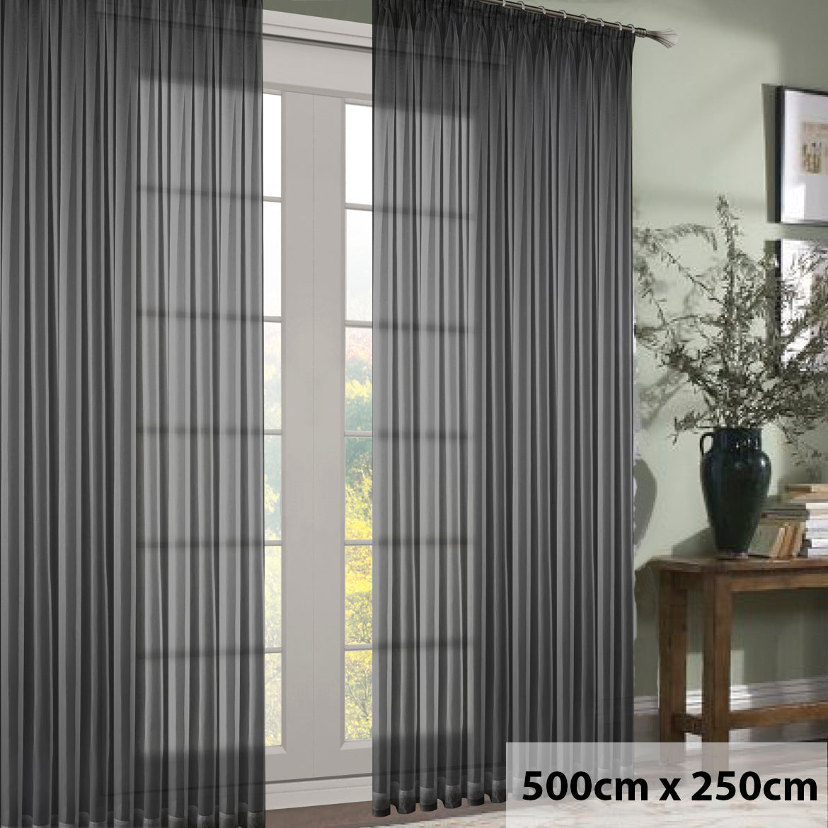 Opal Sheer Pencil Pleat Curtain