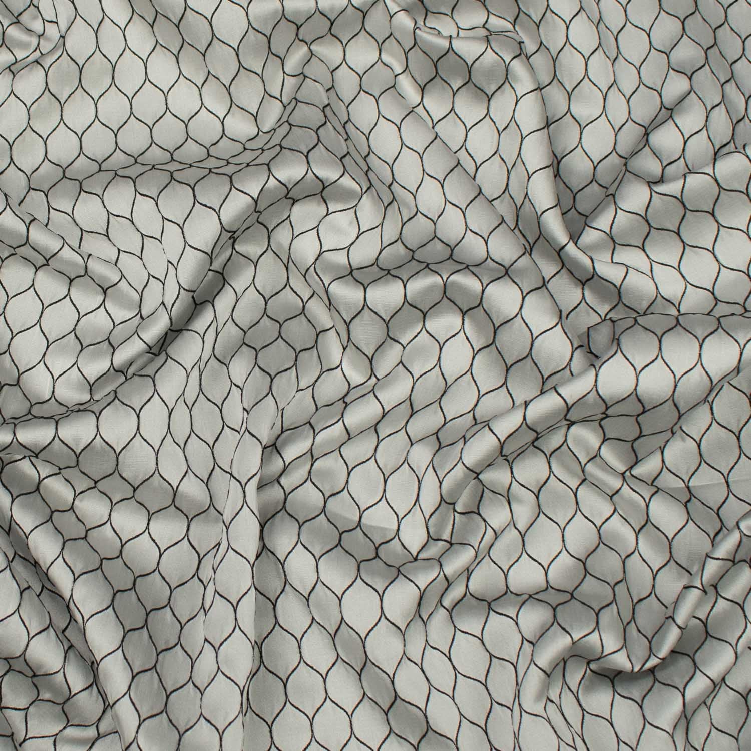 Turkish Curtaining/Upholstery Embroidered Honeycomb Sateen Jacquard