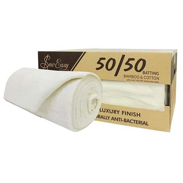 SEW EASY 50/50 Bamboo/Cotton Batting 254cm Wide