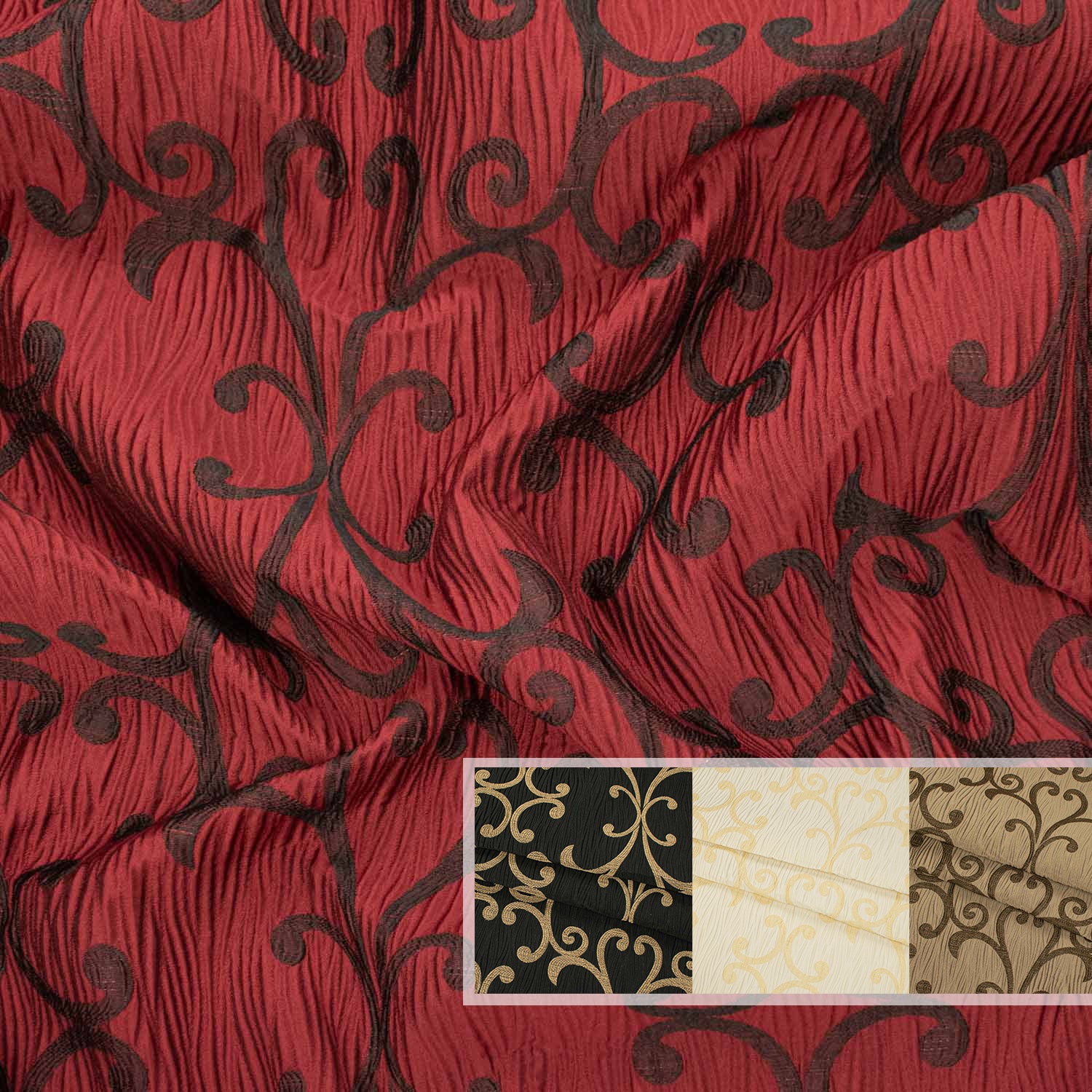 Turkish Curtaining/Upholstery Embroidered Vines Textured Jacquard