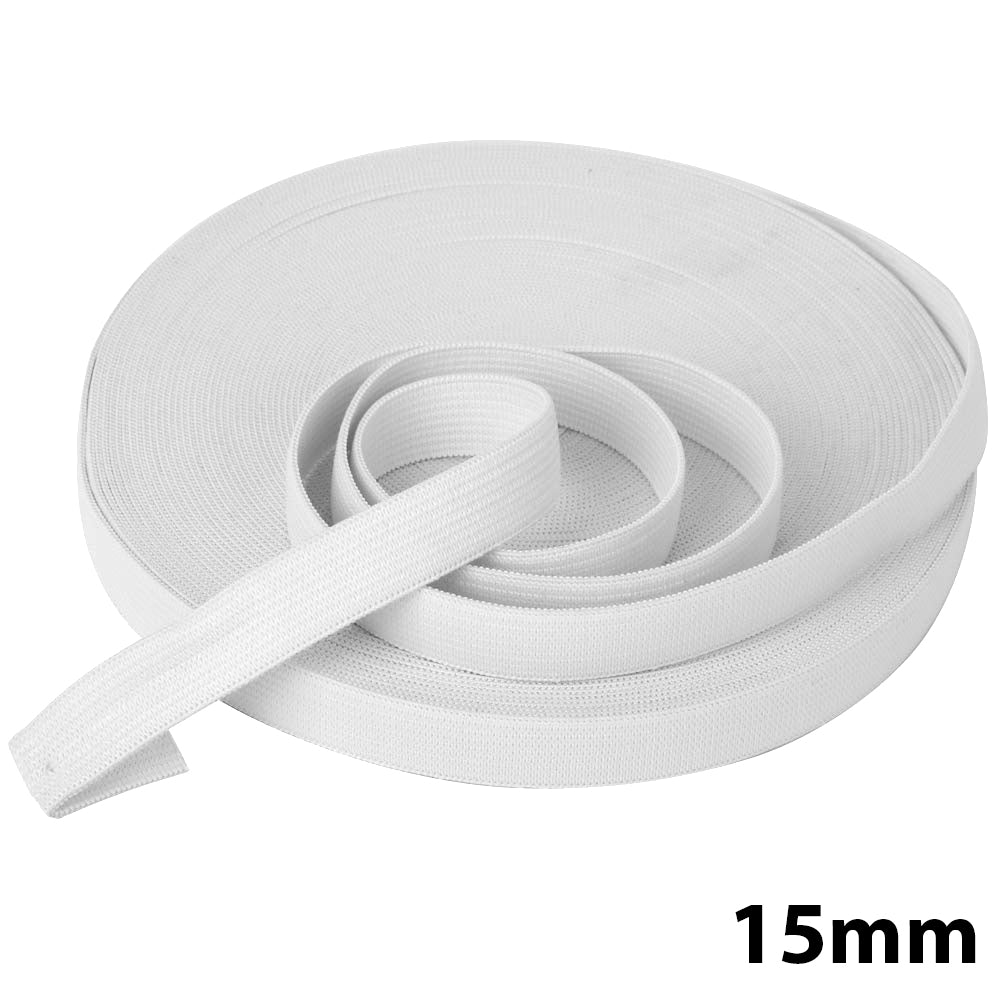 Knitted Elastic Black & White - 30M Roll