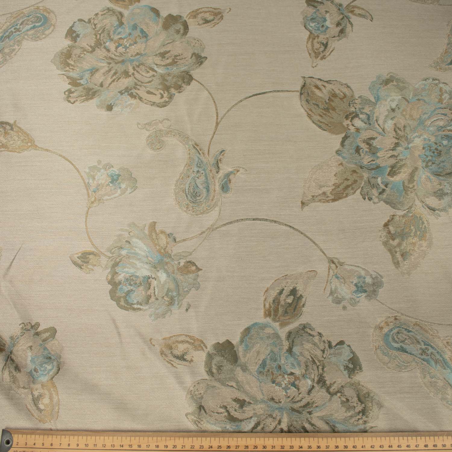 Turkish Curtaining/Upholstery Embroidered Reversible Floral Brocade