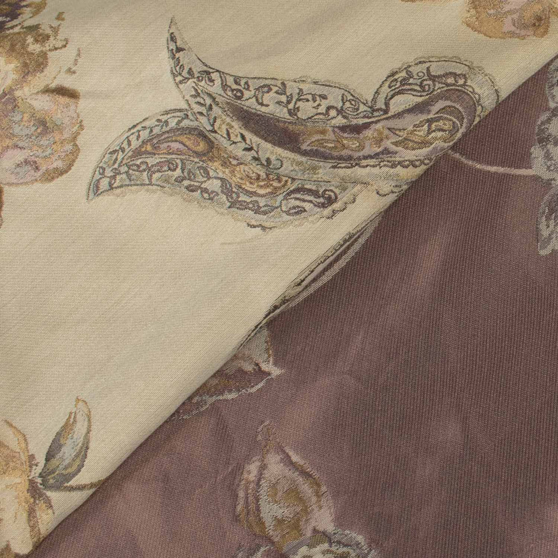 Turkish Curtaining/Upholstery Embroidered Reversible Floral Brocade
