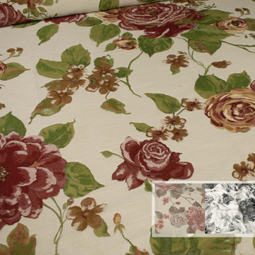 Turkish Curtaining/Upholstery Embroidered Large Floral Brocade