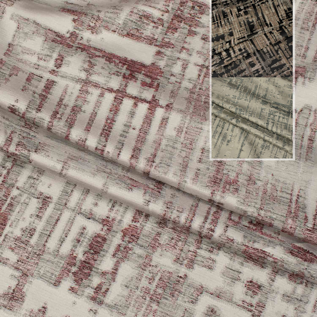 Turkish Curtaining/Upholstery Abstract Textured Jacquard