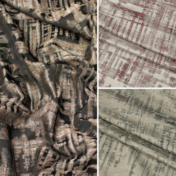 Turkish Curtaining/Upholstery Abstract Textured Jacquard